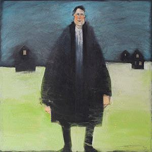 man in black coat