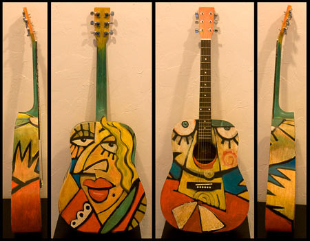 crooner - croonie - painted guitar